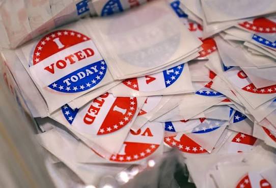 A collection of I Voted stickers