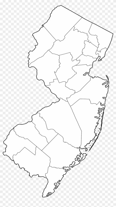 map of nj with county lines