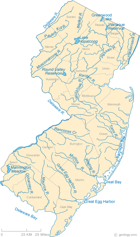nj major rivers and lakes