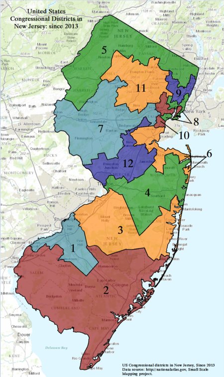 NJ CONGRESSIONAL DISTRICTS SINCE 2013