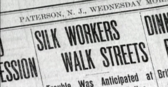 newspaper headline silk workers walk streets