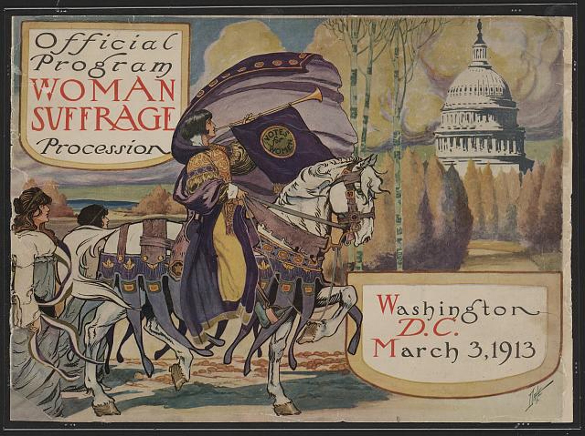 official program women suffrage procession