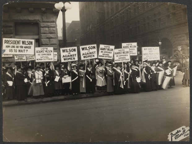 protesting president wilson